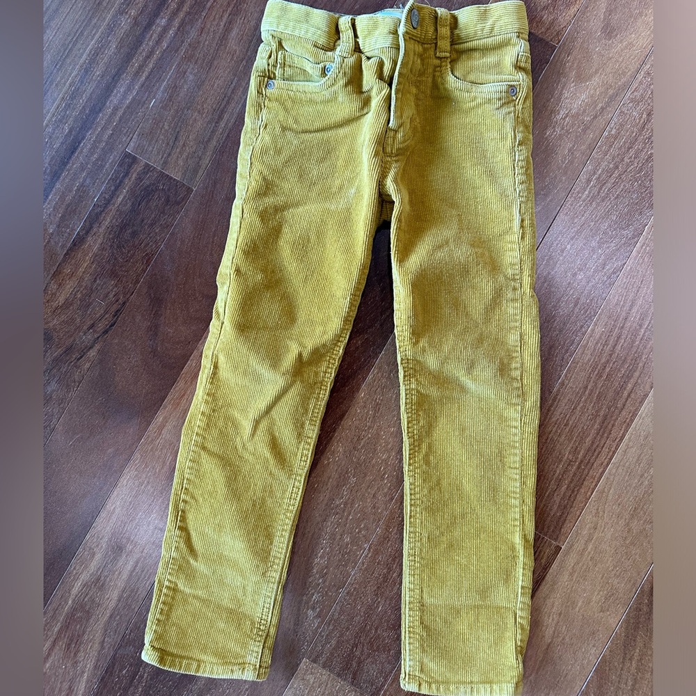 Mini Boden Golden Corduroy Pants 6Y